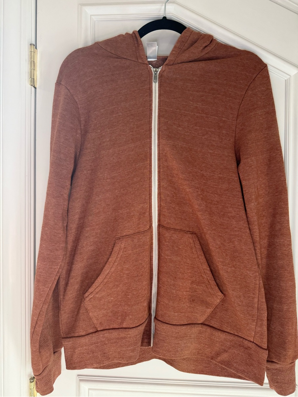 Alternative Apparel Rust Zip-Up Hoodie — Size M